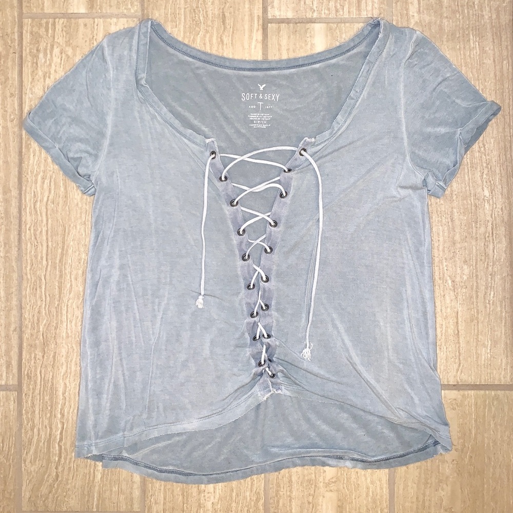 Baby blue blouse